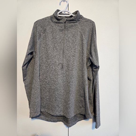 Ascend Tops - Ascend Gray Half Zip Long Sleeve Athletic Women's Top- Size XL‎